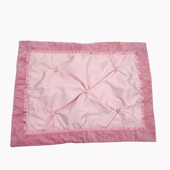 Circo Pink Pillow Sham 26x19 Satin Center Cotton Velvet Border - Picture 1 of 7